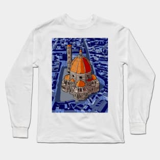 San Lorenzo Florence Italy Illustration Long Sleeve T-Shirt